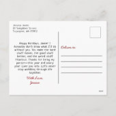 Waddle ik doe het zonder jou? Penguin Bestie Chris Feestdagenkaart (Achterkant)