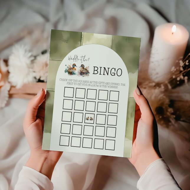 Waddle It Be Duck Gender Reveal Bingo Game Kaart (Creator heeft geüpload)
