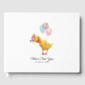 Waddle it be Floral Duck, Baby shower Gastboek Gastenboek (Voorkant)