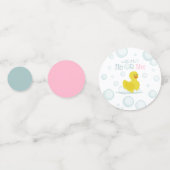 Waddle it Be Gender Reveal Rubber Duck Bubbles Confetti (Voorkanten)