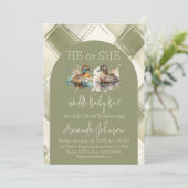 Waddle It Be Green Mallard Duck Genderonthulling Kaart (Staand voorkant)