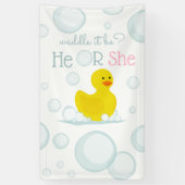 Waddle it be Rubber Duck Pink Blue onthult Vertica Spandoek (Verticaal)