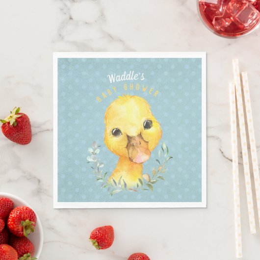 Waddle McQuackers Schattige Duck Baby shower Servet (Insitu)