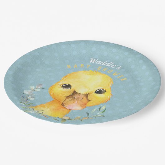 Waddle McQuackers Schattige Duck Bord - Baby showe (Gekanteld)