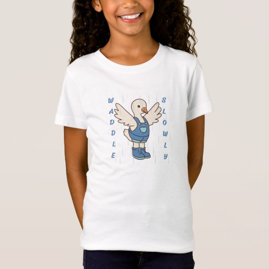 Waddle Slowly Cute Duck T-Shirt (Voorkant)