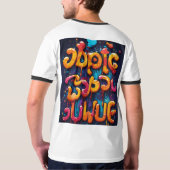 Waddle Wonders: Speelse Pinguïn Parade T-shirt (Achterkant)