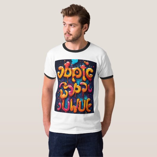 Waddle Wonders: Speelse Pinguïn Parade T-shirt (Voorkant volledig)
