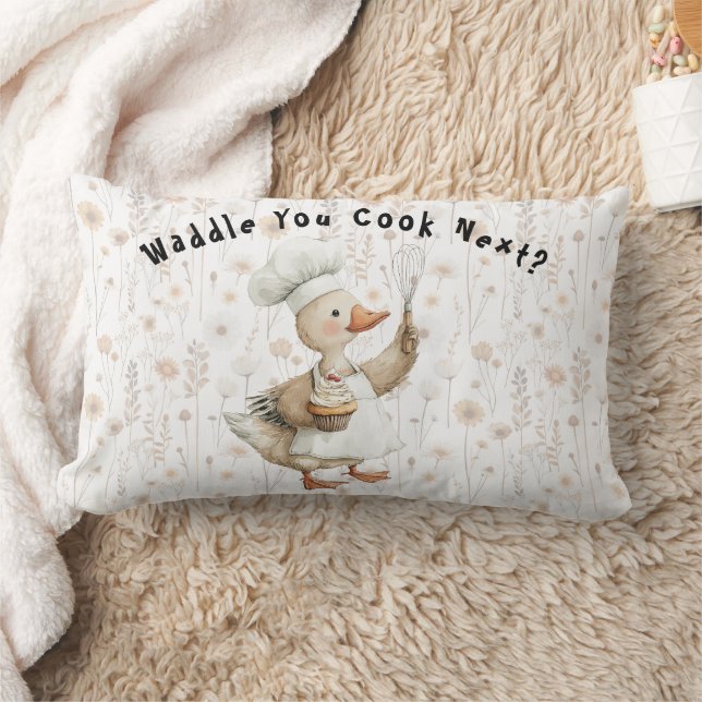 Waddle You Cook Next? Kitchen Throw Pillow Kussen (Deken)