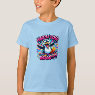 "WADDLE YOU! WAT?!!" Pinguïn Skateboard T-shirt