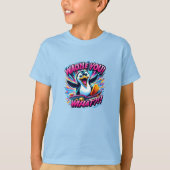 "WADDLE YOU! WHAT?!!" Penguin Skateboard T-shirt (Voorkant)
