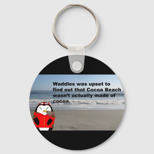 Waddles at Cocoa Beach Key Ring Sleutelhanger (Voorkant)