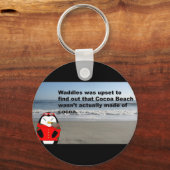 Waddles at Cocoa Beach Key Ring Sleutelhanger (Voorkant)