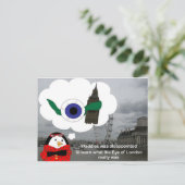 Waddles London Eye Briefkaart (Staand voorkant)