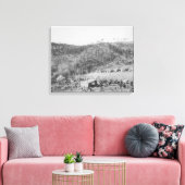 Wade and Jones Railroad Camp in Whitewood Canyon Canvas Afdruk (Insitu (Woonkamer))