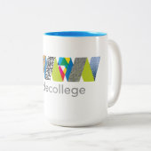 Wade College Tweekleurige Koffiemok (Voorkant rechts)