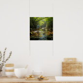 Waden in de Creek Poster (Keuken)