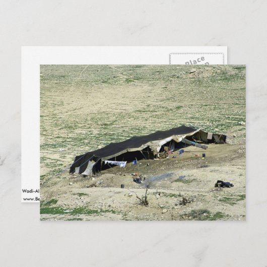 Wadi-Al-Hasa, Bedouin tent, Jordanië Briefkaart (Voorkant / Achterkant)