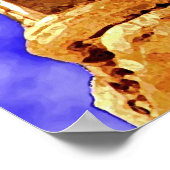 WADI DAHR Jemen (niet ver van sanaa) Poster (Hoek)