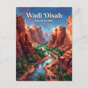 Wadi Disah Saudi-Arabië Briefkaart