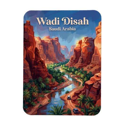 Wadi Disah Saudi-Arabië Magneet (Verticaal)
