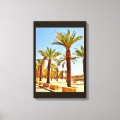 Wadi Namar Date Trees Canvas Afdruk (Voorkant)