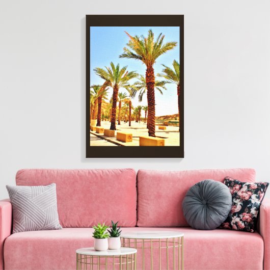 Wadi Namar Date Trees Canvas Afdruk (Insitu (Woonkamer))
