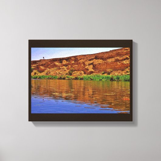 Wadi Namar Lake Canvas Afdruk (Voorkant)