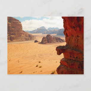 Wadi Rum in Petra City Briefkaart Uitzicht uit Jor