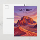 Wadi Rum Jordan Briefkaart (Voorkant / Achterkant)