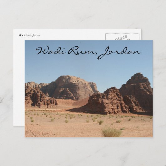 wadi rum jordan briefkaart (Voorkant / Achterkant)