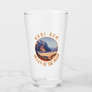 Wadi Rum Jordan Retro Verdrietige Cirkel Glas