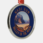 Wadi Rum Jordan Retro Verdrietige Cirkel Metalen Ornament (Rechts)
