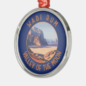 Wadi Rum Jordan Retro Verdrietige Cirkel Metalen Ornament (Links)