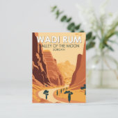 Wadi Rum Jordan Travel Art  Briefkaart (Staand voorkant)