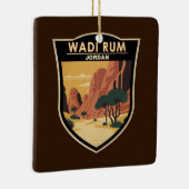 Wadi Rum Jordan Travel Art  Keramisch Ornament (Rechts)