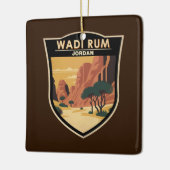 Wadi Rum Jordan Travel Art  Keramisch Ornament (Links)