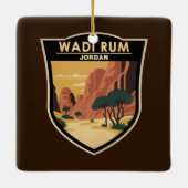Wadi Rum Jordan Travel Art  Keramisch Ornament (Achterkant)