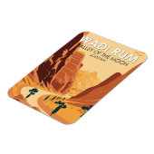 Wadi Rum Jordan Travel Art  Magneet (Linkerzijde)