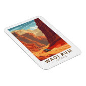 Wadi Rum Jordan Travel Art  Magneet (Rechterzijde)