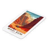 Wadi Rum Jordan Travel Art  Magneet (Linkerzijde)