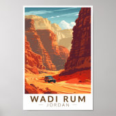 Wadi Rum Jordan Travel Art  Poster (Voorkant)