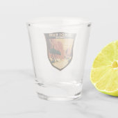 Wadi Rum Jordan Travel Art Shot Glas (Achterkant)