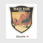 Wadi Rum Jordan Travel Art  Sticker (Vel)