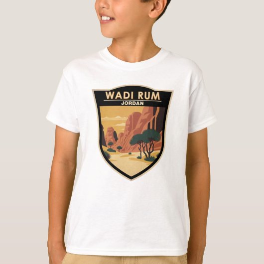 Wadi Rum Jordan Travel Art  T-shirt (Voorkant)