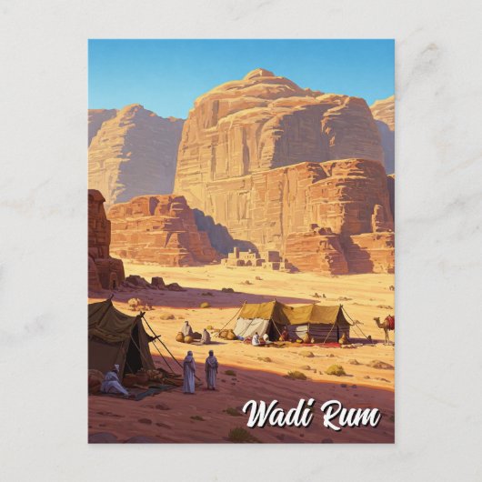 Wadi Rum Jordan Travel Briefkaart (Voorkant)