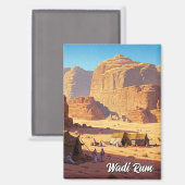 Wadi Rum Jordan Travel Magneet (Voorkant / Achterkant)