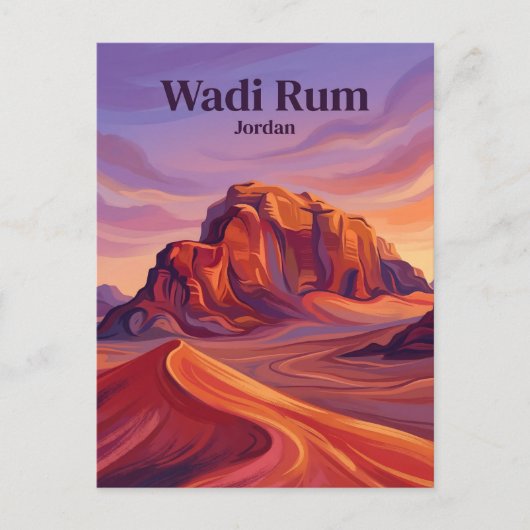Wadi Rum Jordanië Briefkaart (Voorkant)