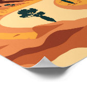 Wadi Rum Jordanië Reizen Kunst Vintage Poster (Hoek)