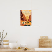 Wadi Rum Jordanië Reizen Kunst Vintage Poster (Keuken)