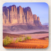Wadi Rum woestijn in Jordanië, Vakantie Bier Onderzetter (Voorkant)